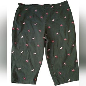 Womens white stag capri pant dragonflys plus size 18